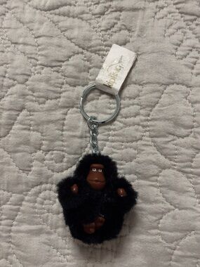 Kipling Daniel Monkey Keychain Black Mini Plush Bag Charm